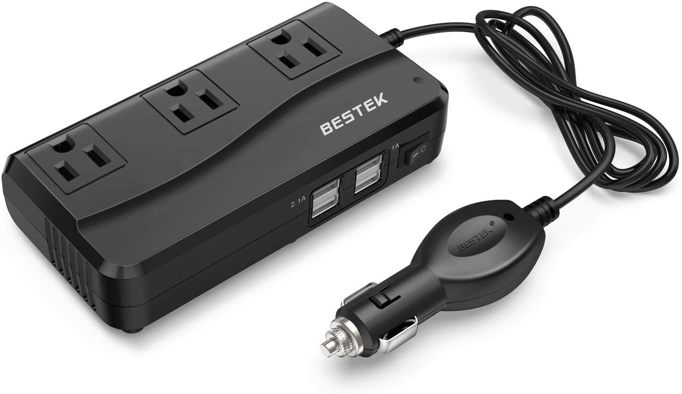 BESTEK 200W Power Inverter - car adapter - three AC outlets