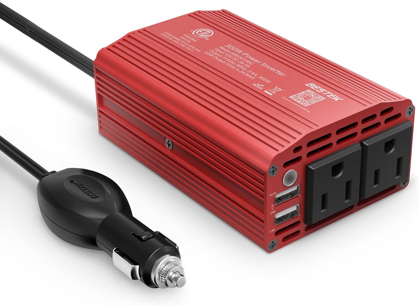 BESTEK 300W Power Inverter - top inverters for vehicles