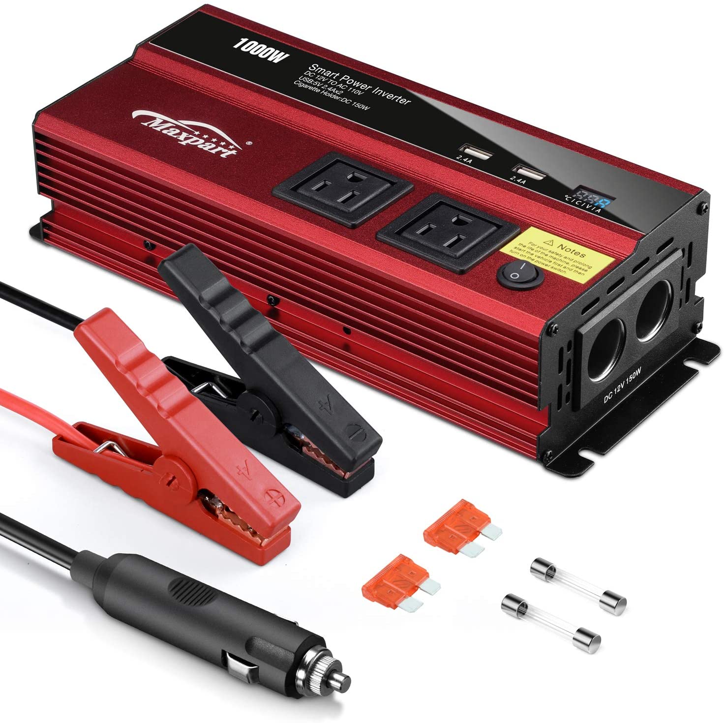 Maxpart 1000W Power Inverter Truck - modified sine wave top inverters for vehicles