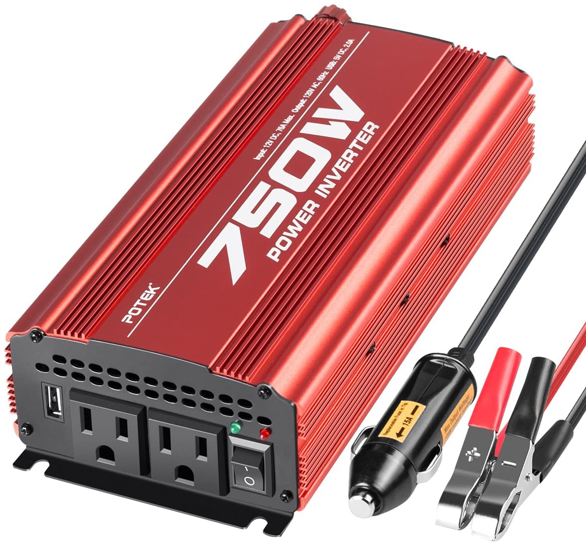 top inverters for vehicles - POTEK 750W Power Inverter