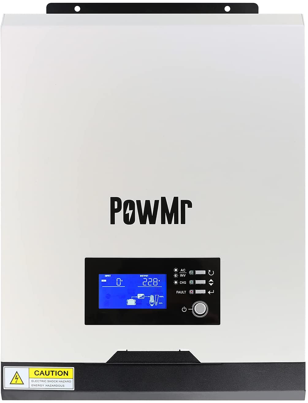 PowMr 24V Inverter 2400W DC24V to AC 220V Hybrid Inverter Built-in pwm Charge Controller Work with 24V Battery Single Phase 220VAC