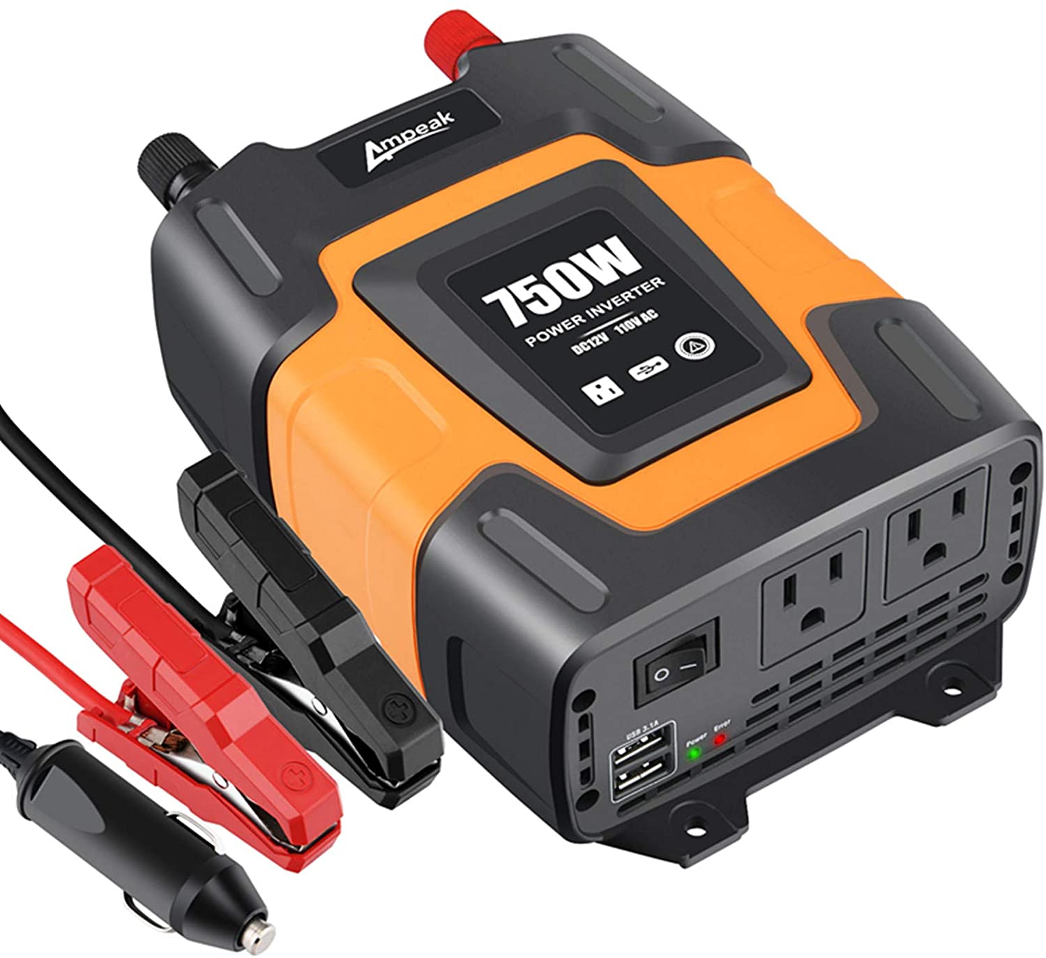 Ampeak 750W Power Inverter Review - 12V to 110V Power Converter