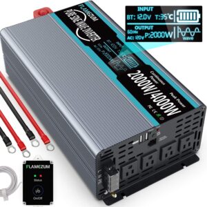 FLAMEZUM Pure Sine Wave Inverter Review - 2000W 12V Inverter