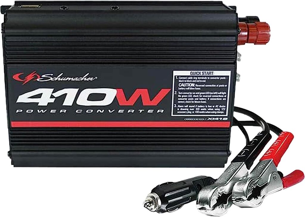 Schumacher XI41B DC to AC Power Inverter with 120V AC Outlet and USB Power Port