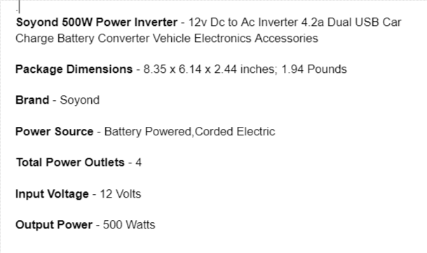 Soyond Inverter Summary