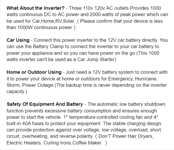 Important Information by the Manufacturer on YSOLX Power Inverter
