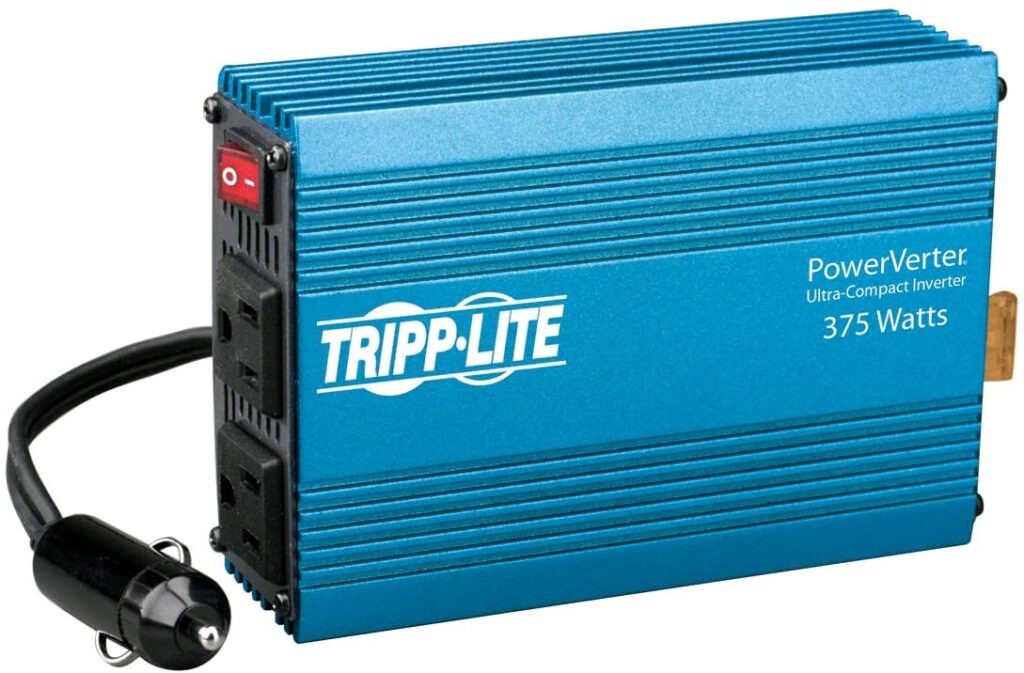 Tripp Lite 375W Car Power Inverter with 2 Outlets, Auto Inverter