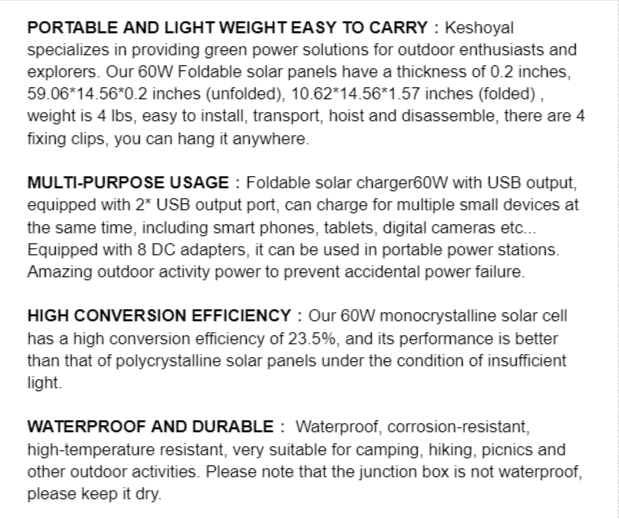 60w solar panel revie and product description