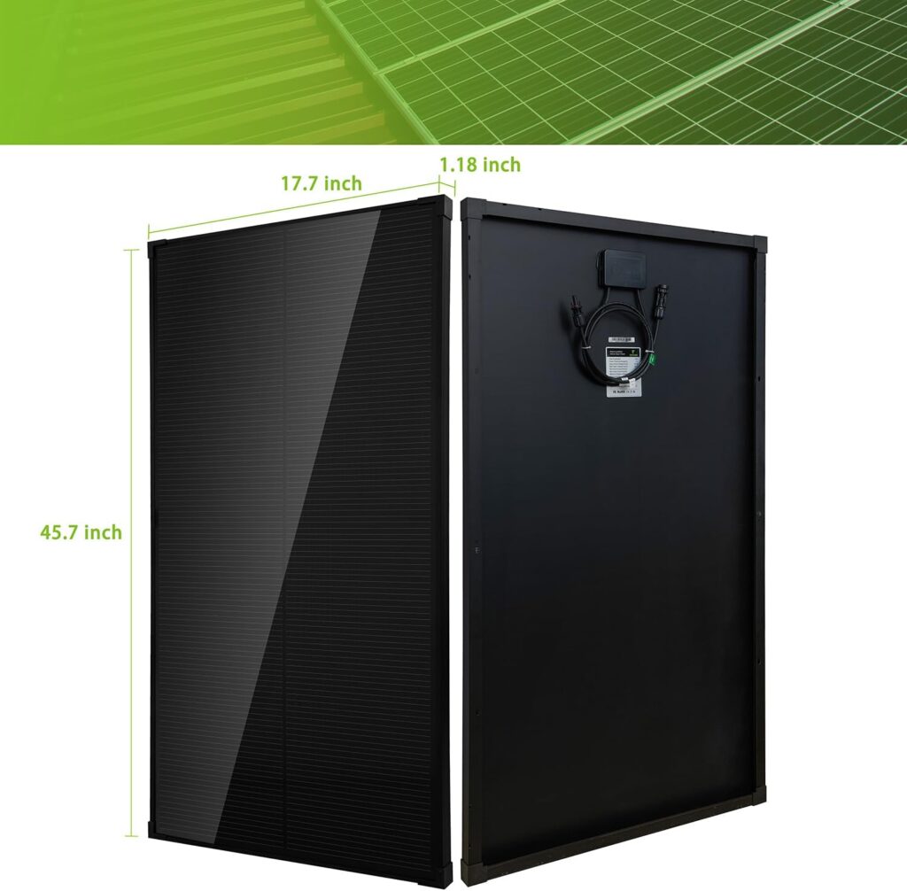 Dimensions of Topsolar 100-watt soar panel