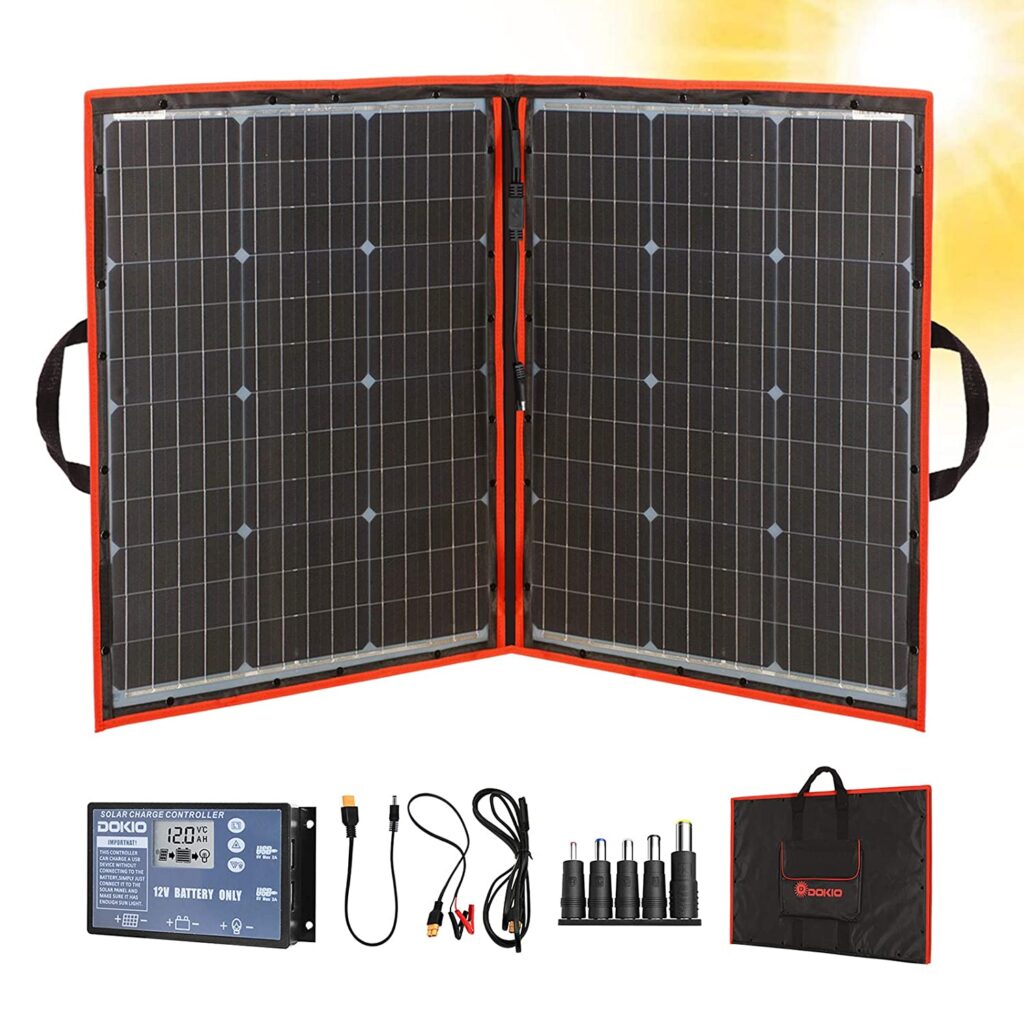 Dokio Solar Panel Review - 110w 18v Portable Foldable Solar Panel Kit