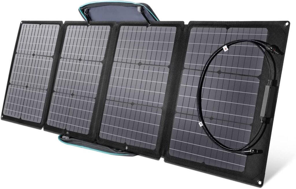 EF ECOFLOW 110 Watt Portable Solar Panel for Power Station, Foldable Solar Charger