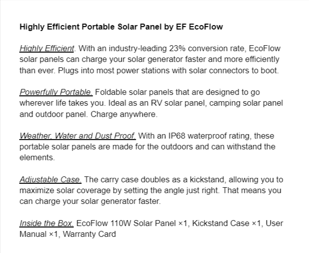 EF EcoFlow Portable Soar Panel for RV, Camping Review