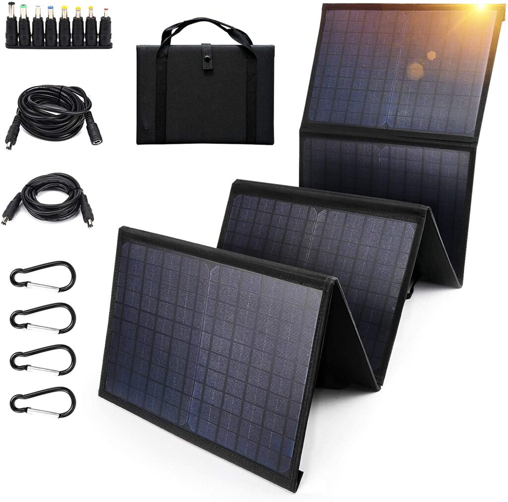 Keshoyal Foldable Solar Panel Review, 5V USB Port, 18V DC Port