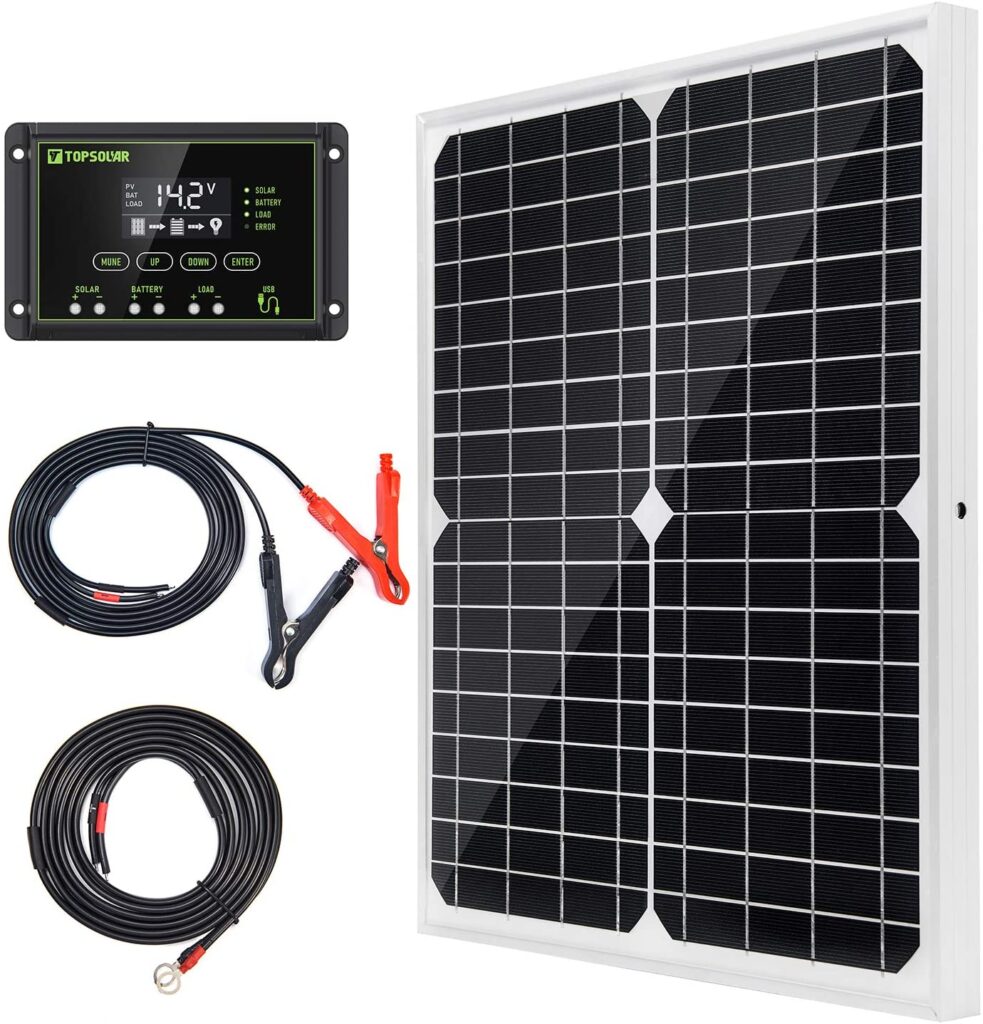 Topsolar Solar Panel Kit 20W 12V Monocrystalline Review