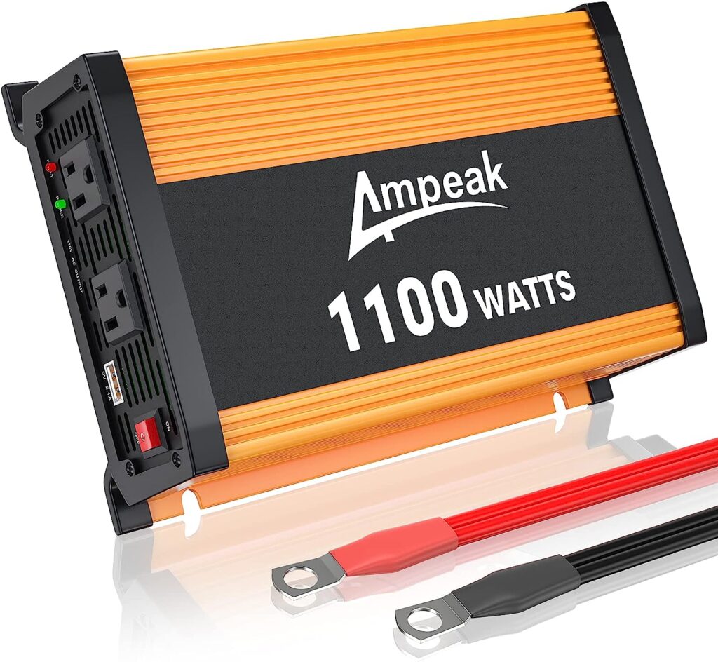 Ampeak 1100watt Power Converter, 12V DC to 110V AC