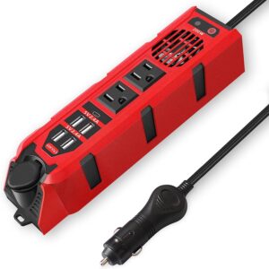 BMK 200W Inverter – DC 12V to AC 110V Car Power Inverter, USB & 110V AC ...