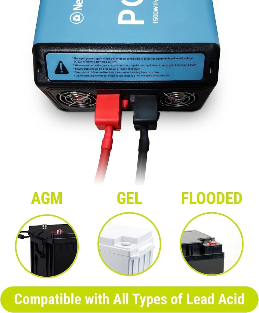 newpow inverter compatible with agm gel flooded batteries