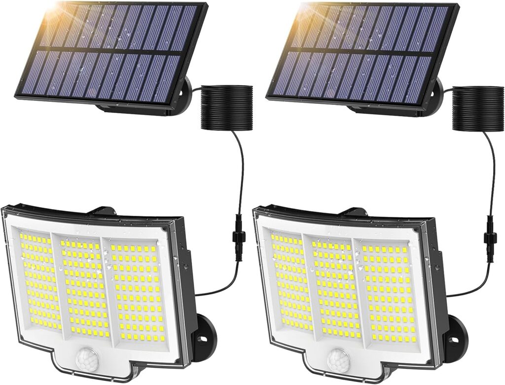 oulac Solar Lights for Outside, 210 LED Motion Sensor Outdoor Lights