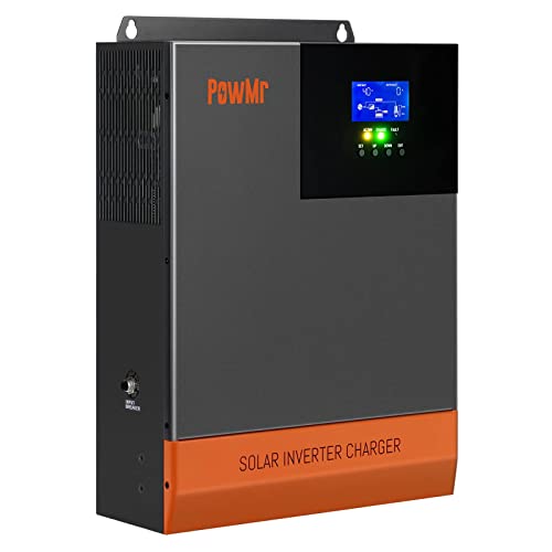 Powmr W Solar Inverter Off Grid Charger V Pure Sine Wave Hybrid Inverter V