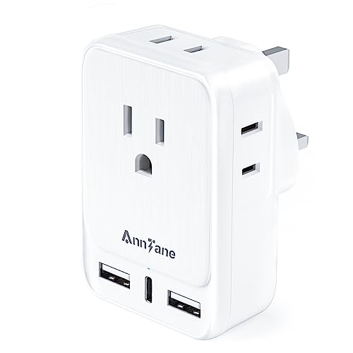 US to UK Plug Adapter, AnnTane UK Travel Type G Power Adapter