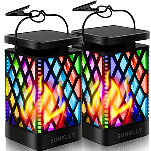 Solar LanternsSunklly Hanging Solar Lights Color Changing & Fixed 9