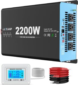 OLTEANP 2024 New Upgraded 2200 Watts Pure Sine Wave Inverter