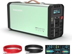 TEAMLEADER Portable 1500 Watt Pure Sine Wave Inverter