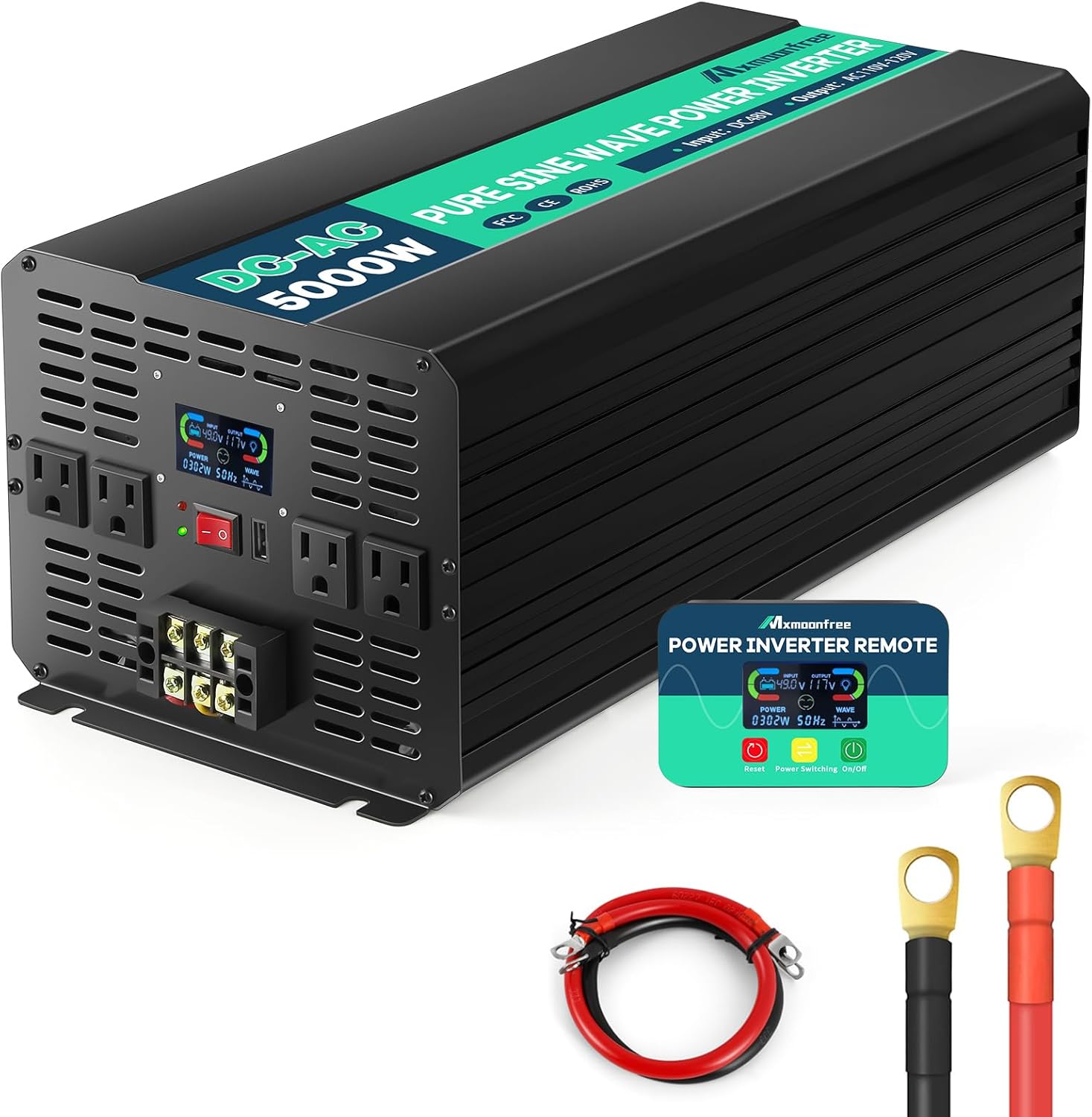 Mxmoonfree 5000W 48V Pure Sine Wave Power Inverter