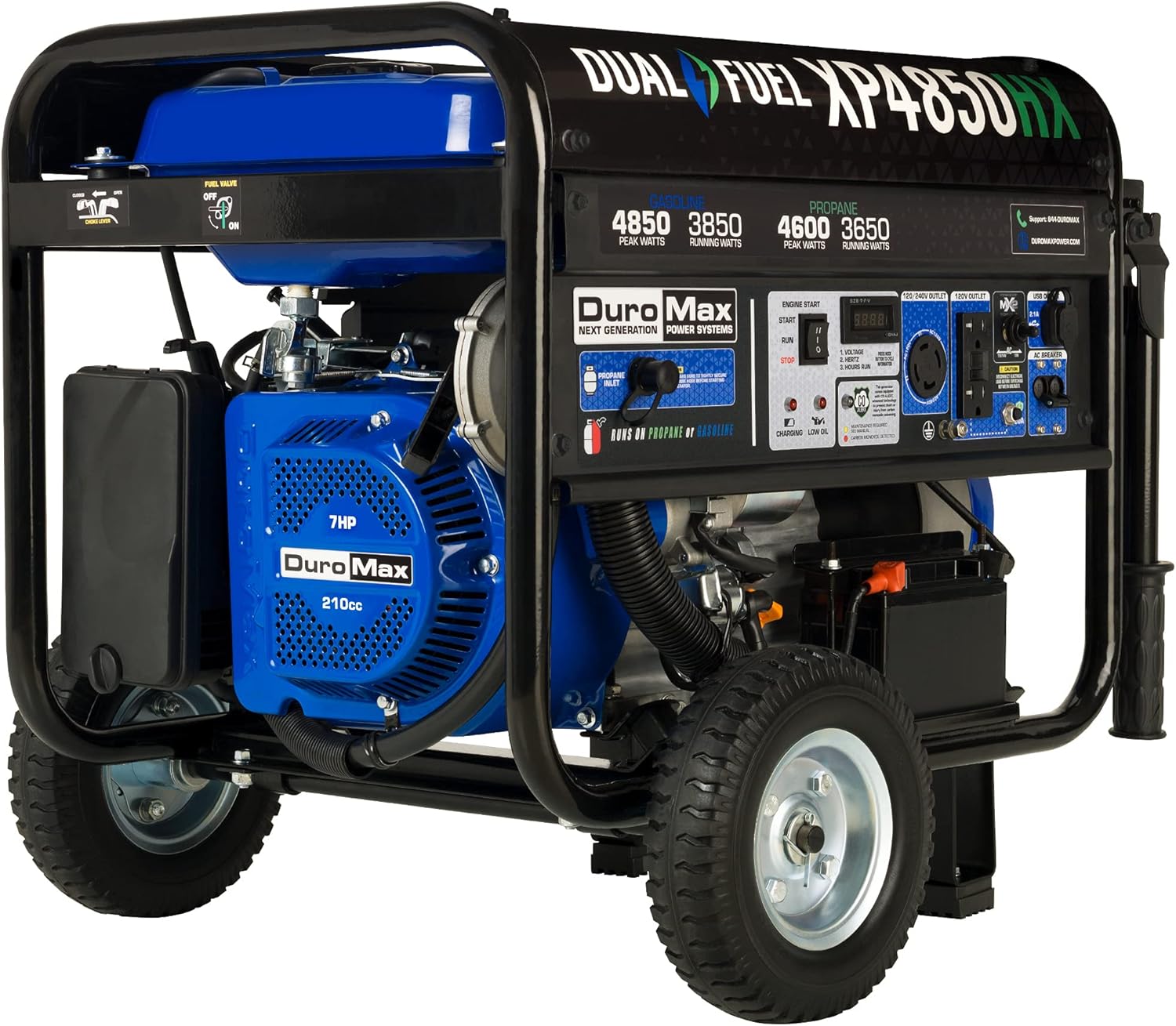 DuroMax XP4850HX Dual Fuel Portable Generator