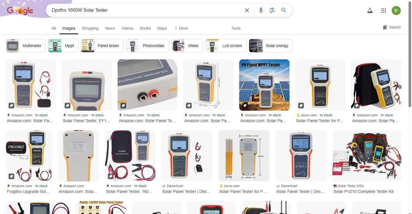 Search Results for Dpofirs 1600W Solar Tester