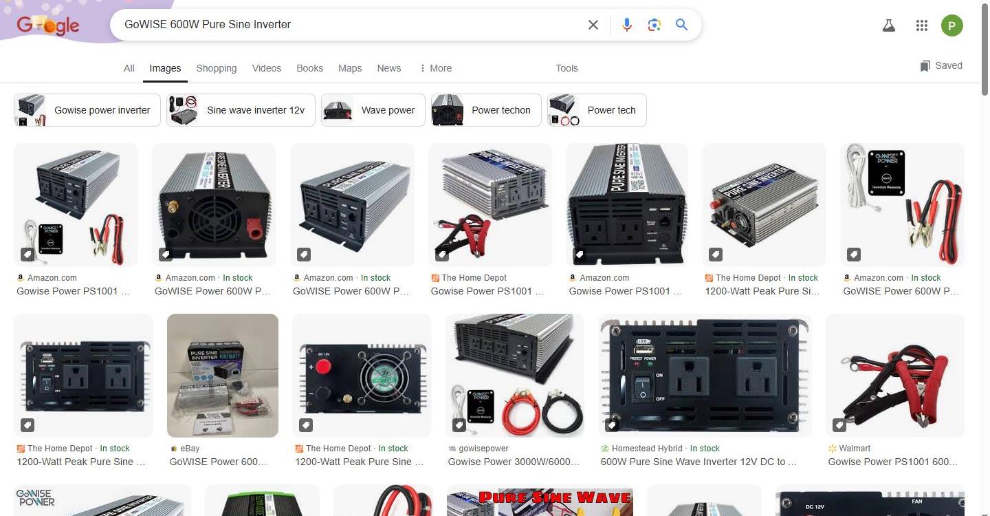 Search Results for GoWISE 600W Pure Sine Inverter