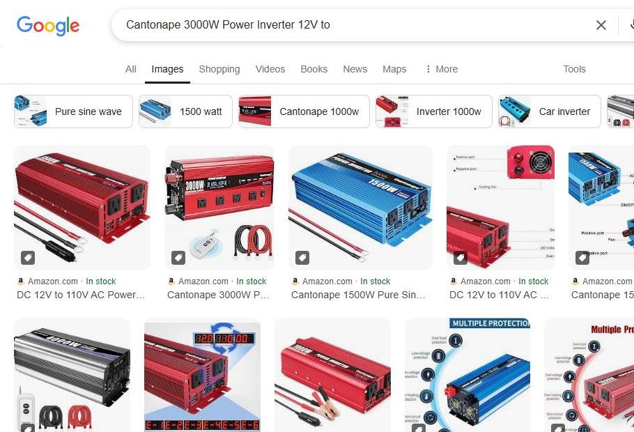 Cantonape Power Inverters for Converting Car Battery Power to Household Electricity