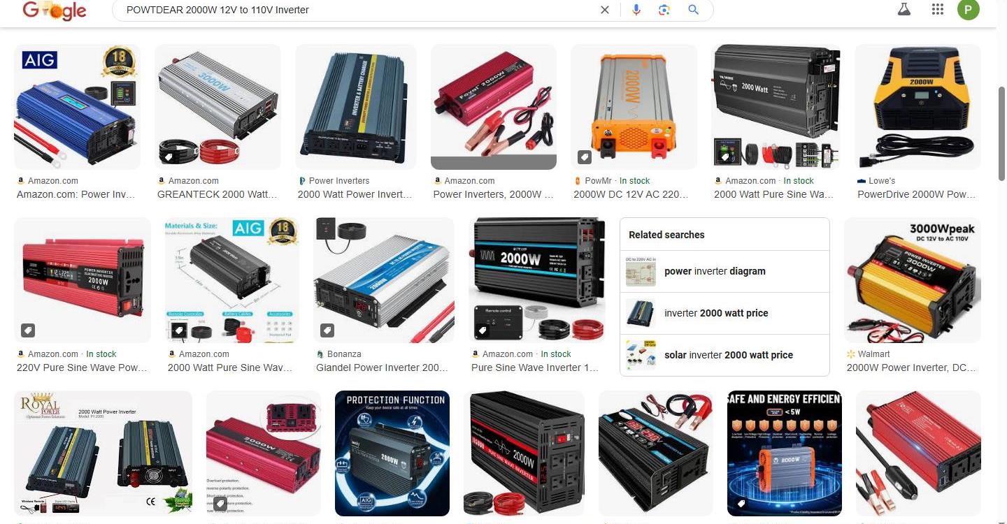 Search Results for POWTDEAR 2000W Inverter