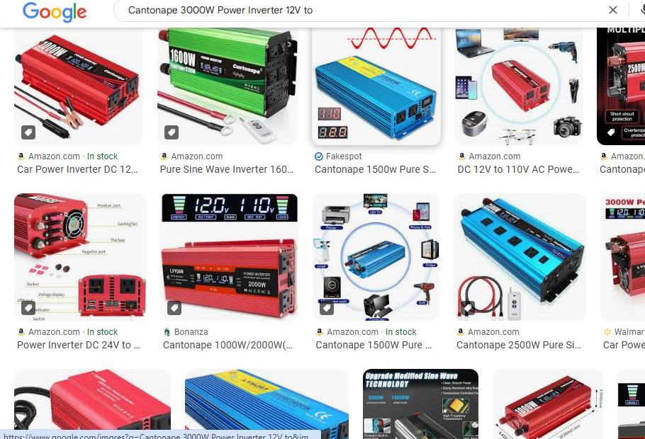 Cantonape Power Inverters for Converting DC to AC Power