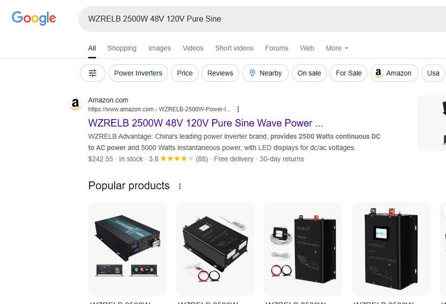 Power On the Go: WZRELB 2500 watt Pure Sine Wave Inverter