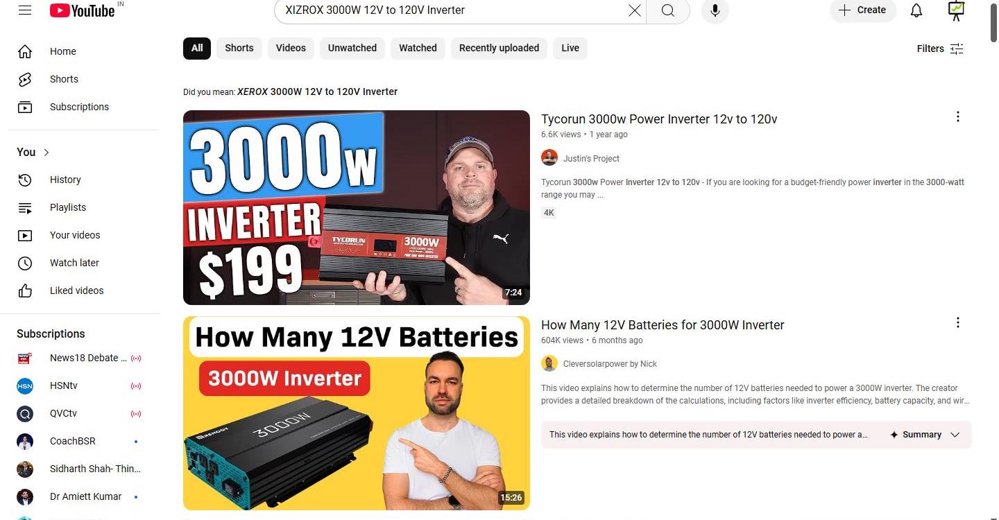 YouTube Search Results for 3000W Inverter